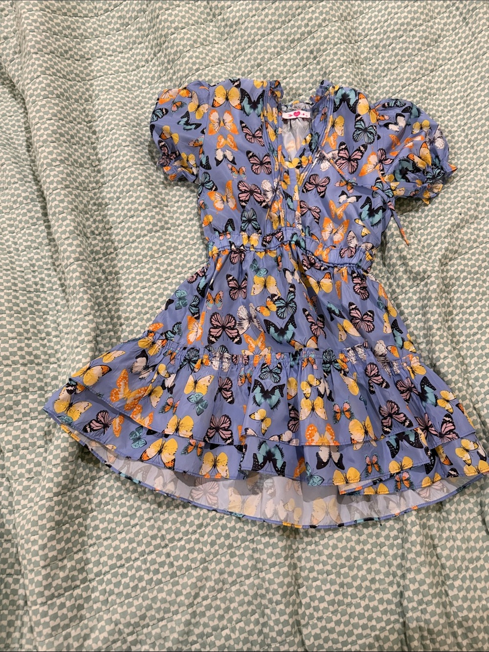 Buddy Love Lavender Butterfly Tiered Dress